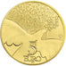 Francia, 5 Euros, 2015, FDC, Oro