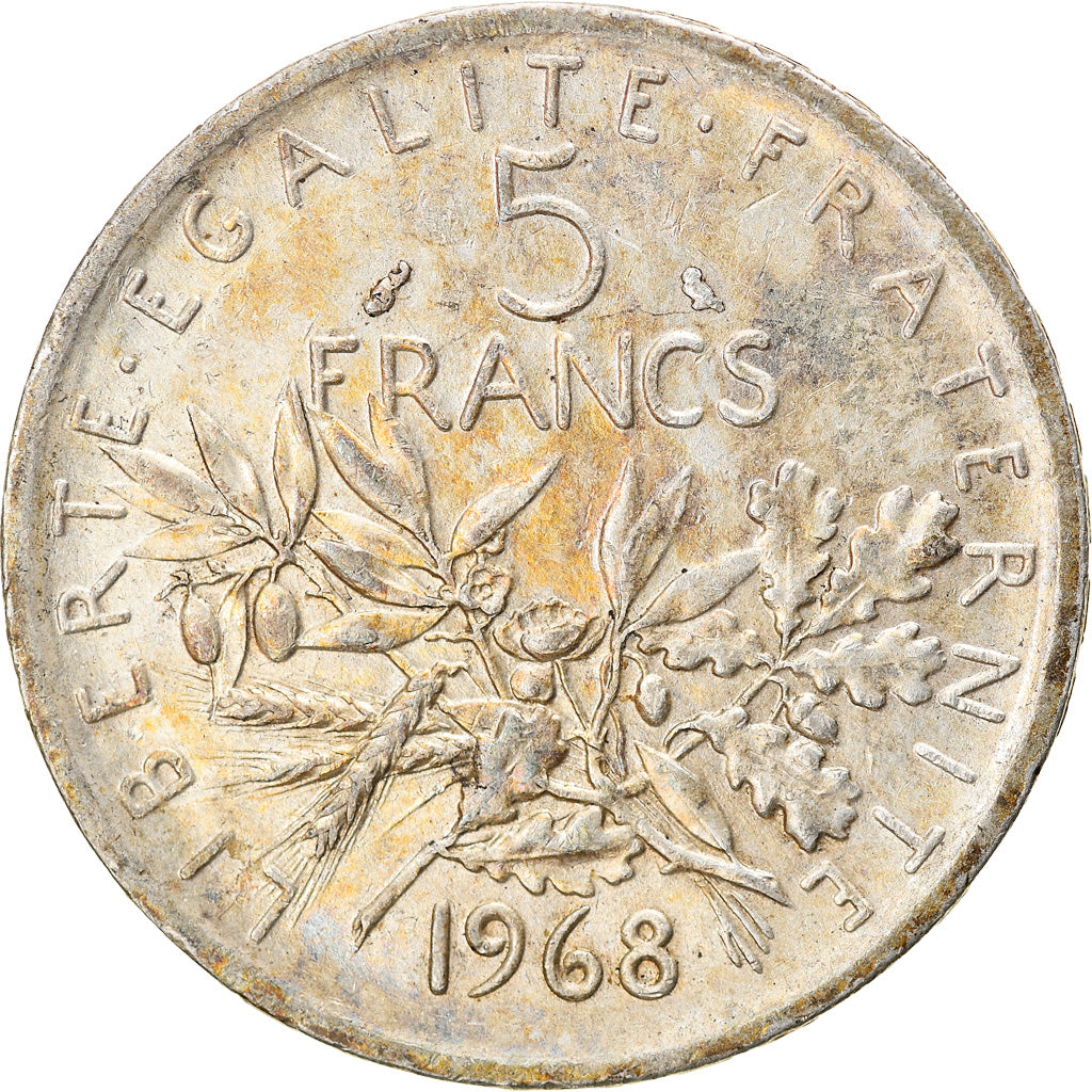 Coin, France, Semeuse, 5 Francs, 1968, Paris, AU(50-53), Silver, KM:926