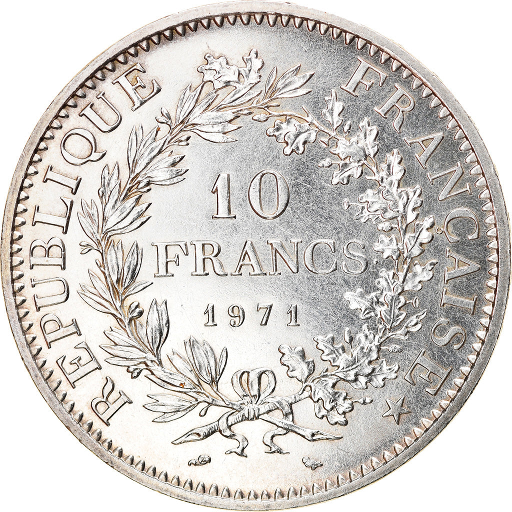 Coin, France, Hercule, 10 Francs, 1971, Paris, MS(63), Silver, KM:932