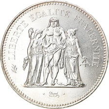 Coin, France, Hercule, 50 Francs, 1976, Paris, MS(64), Silver, KM:941.1