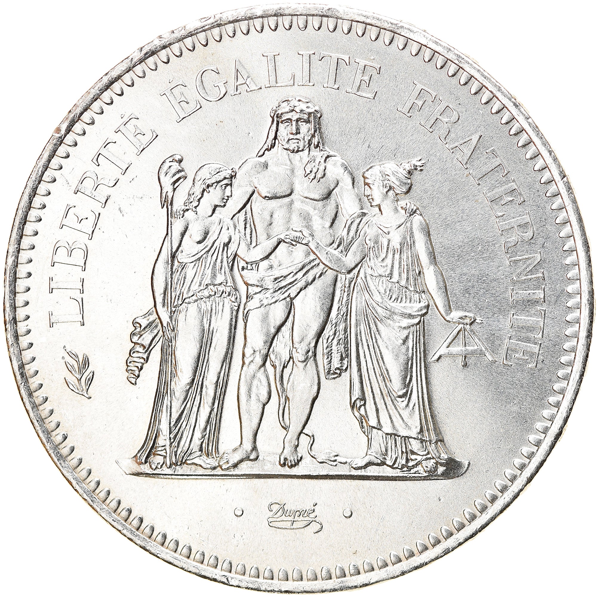 Coin, France, Hercule, 50 Francs, 1977, Paris, MS(64), Silver, KM:941.1