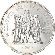 Coin, France, Hercule, 50 Francs, 1977, Paris, MS(64), Silver, KM:941.1