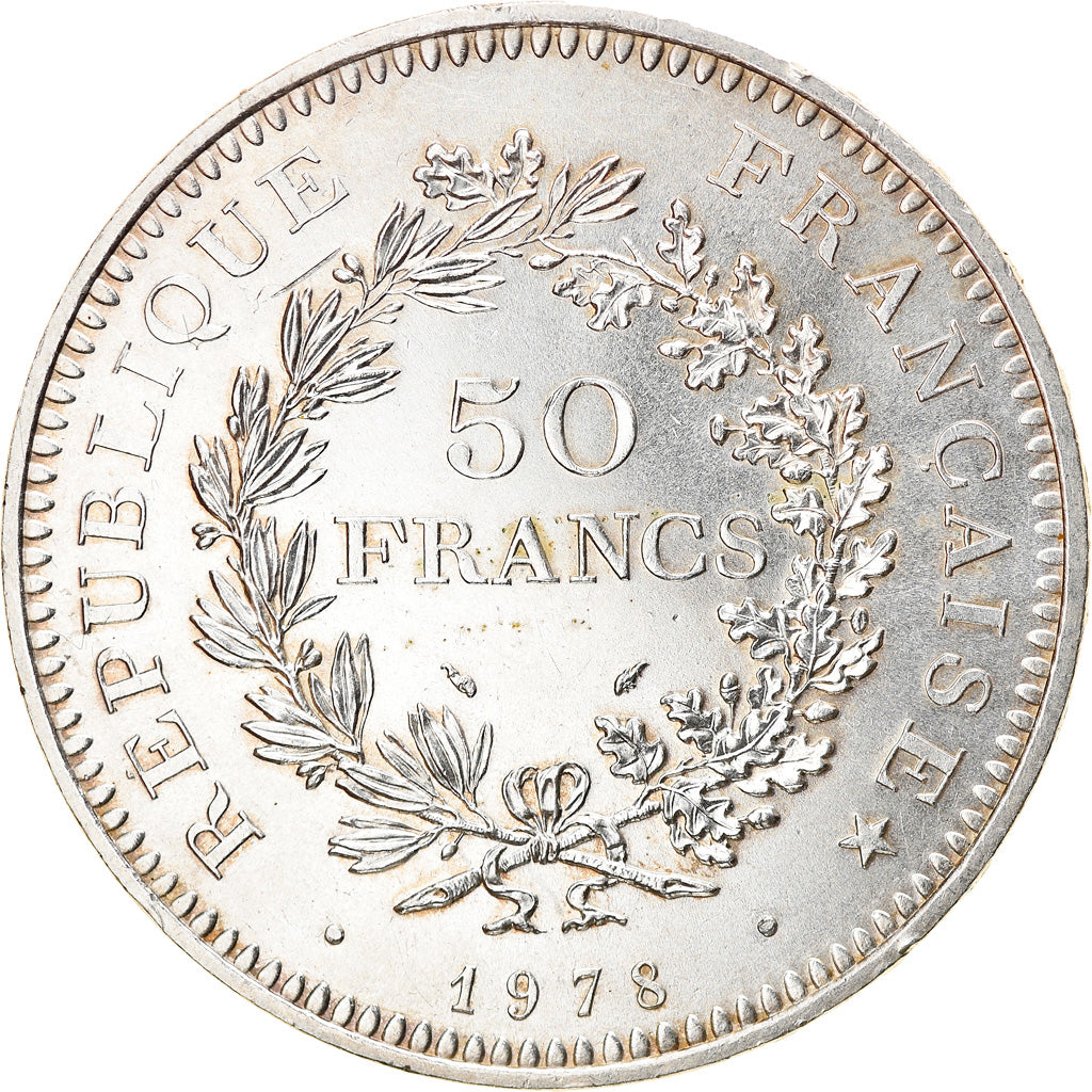 Münze, Frankreich, Hercule, 50 Francs, 1978, Paris, UNZ+, Silber, KM:941.1