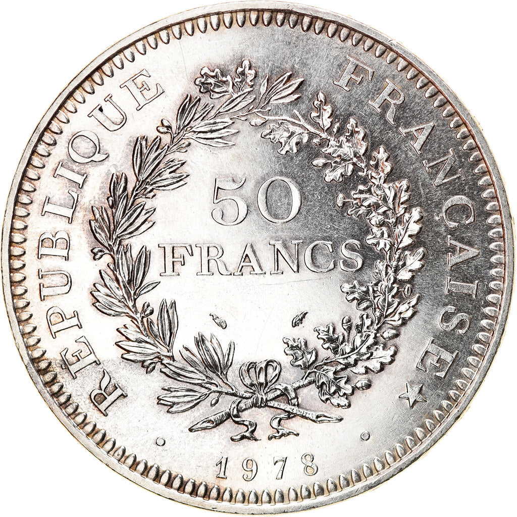 Coin, France, Hercule, 50 Francs, 1978, Paris, MS(64), Silver, KM:941.1