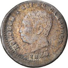 Coin, Cambodia, Norodom I, 25 Centimes, 1860, EF(40-45), Silver, Lecompte:38