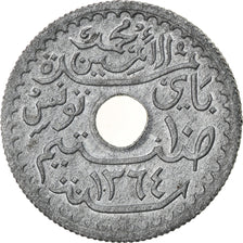 Monnaie, Tunisie, Muhammad al-Amin Bey, 10 Centimes, 1945, Paris, SUP, Zinc