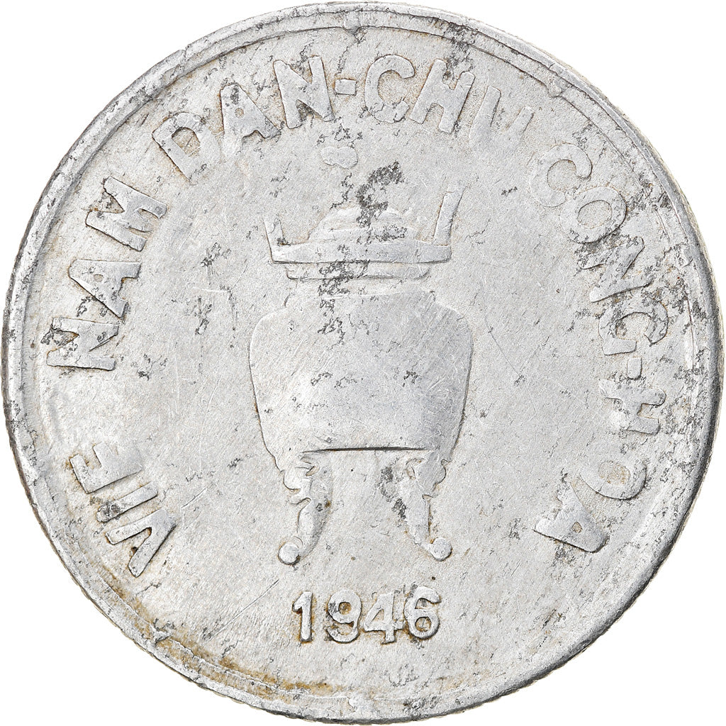 Münze, Vietnam, 5 Hao, 1946, SS, Aluminium, KM:2.1