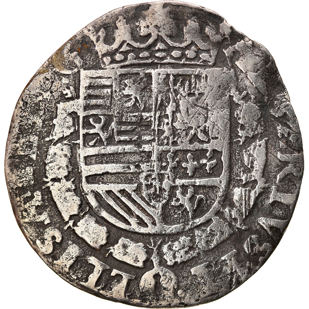 Coin, Spanish Netherlands, BRABANT, Albert & Isabella, Real, Anvers, VF(20-25)