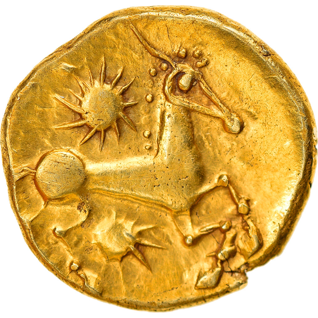 Coin, Bellovaci, Stater, AU(55-58), Gold, Delestrée:273