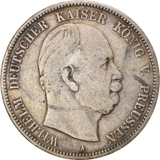 Coin, German States, PRUSSIA, Wilhelm I, 5 Mark, 1876, Berlin, VF(20-25)