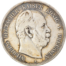 Coin, German States, PRUSSIA, Wilhelm I, 5 Mark, 1876, Berlin, VF(20-25)