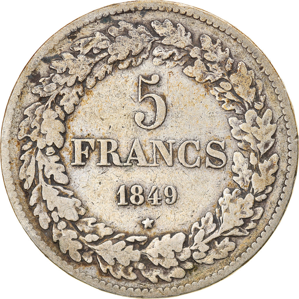 Coin, Belgium, Leopold I, 5 Francs, 5 Frank, 1849, VF(20-25), Silver, KM:3.2