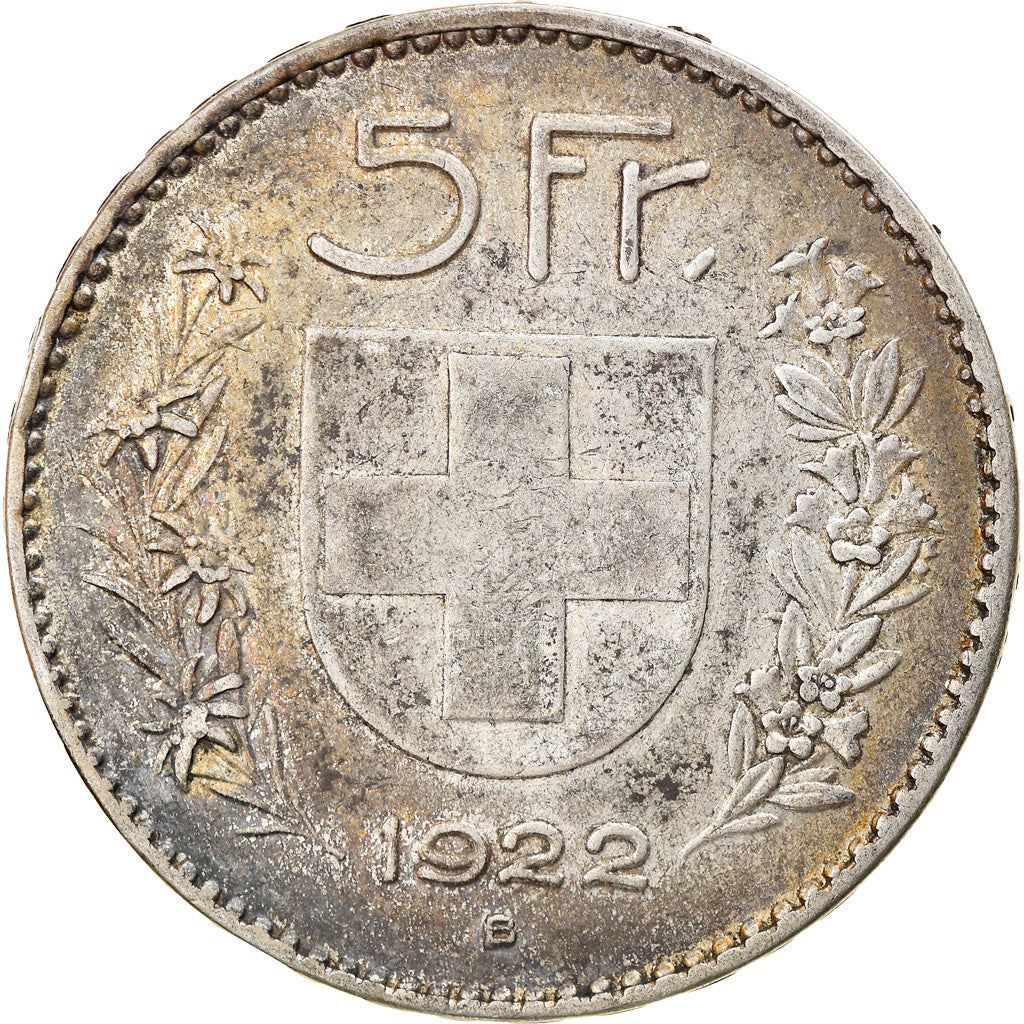 Münze, Schweiz, 5 Francs, 1922, Bern, S, Silber, KM:37