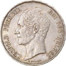 Coin, Belgium, Leopold I, 5 Francs, 1853, Marriage of The Duke, EF(40-45)