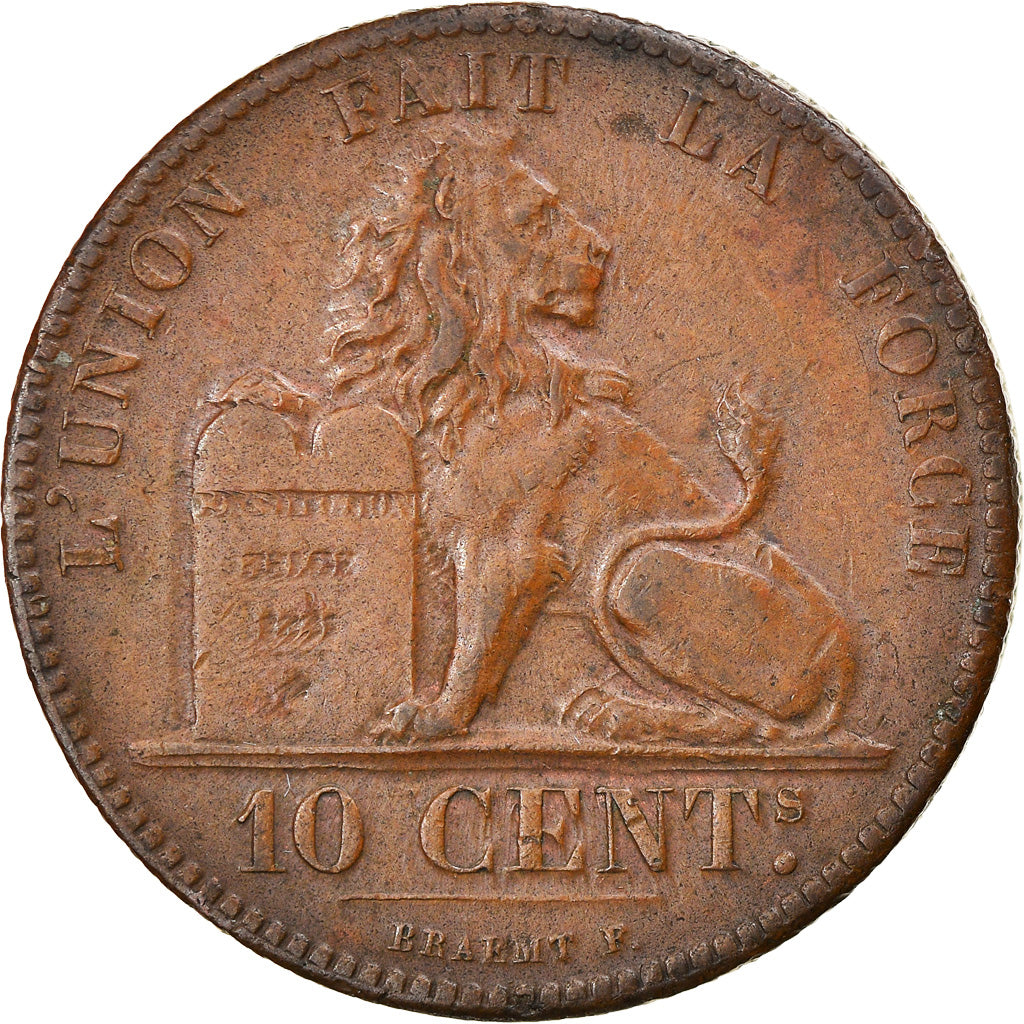 Coin, Belgium, Leopold I, 10 Centimes, 1832, EF(40-45), Copper, KM:2.1