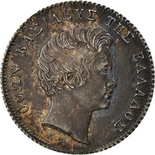 Coin, Greece, Othon, 1/4 Drachma, 1834, Paris, AU(50-53), Silver, KM:18