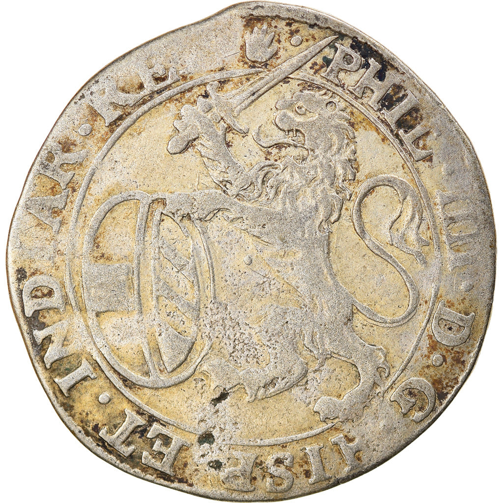 Coin, Spanish Netherlands, Philip IV, Escalin, 1627, Anvers, EF(40-45), Silver