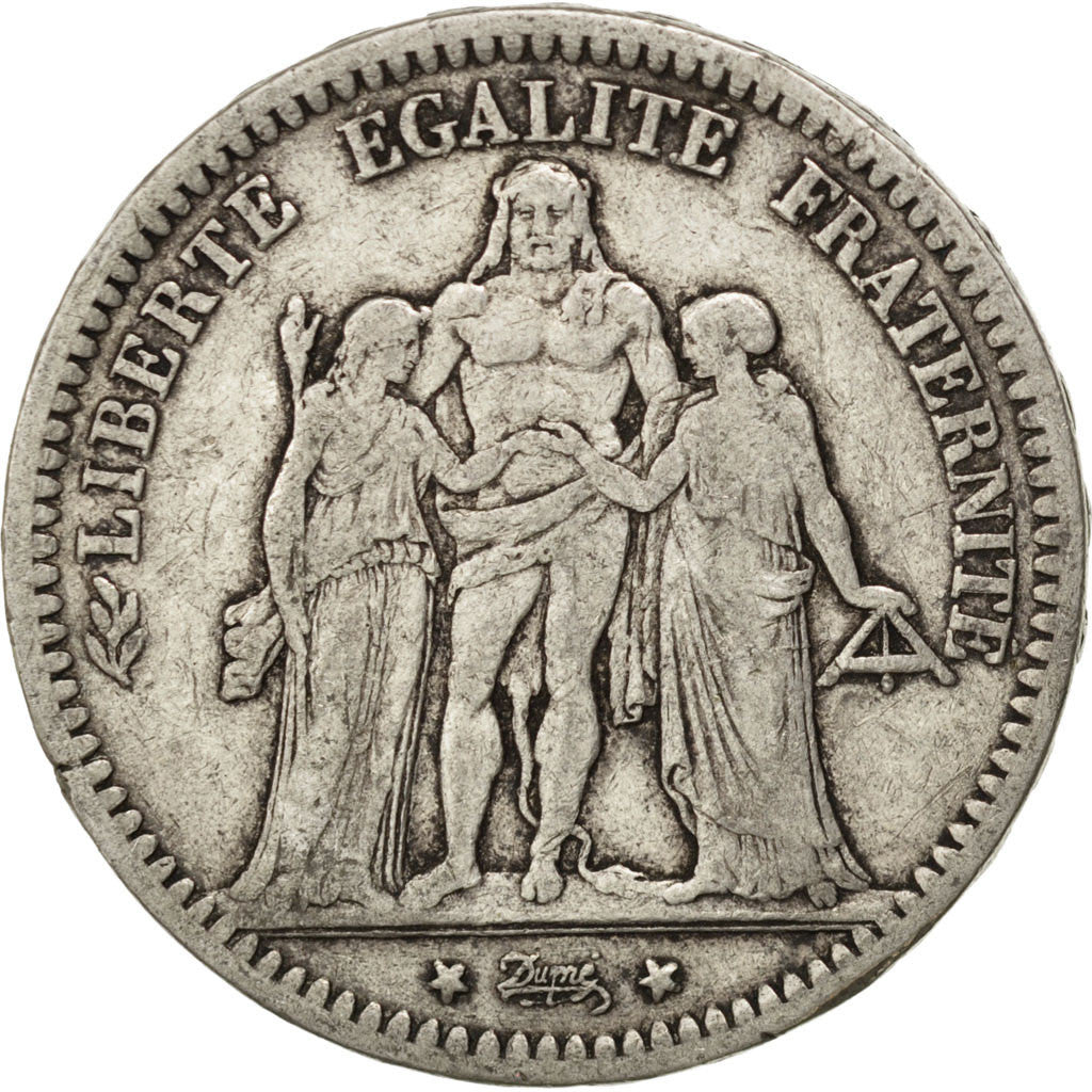 Francia, Hercule, 5 Francs, 1870, Paris, MB+, Argento, KM:820.1, Gadoury:745