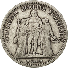 Francia, Hercule, 5 Francs, 1870, Paris, MB+, Argento, KM:820.1, Gadoury:745