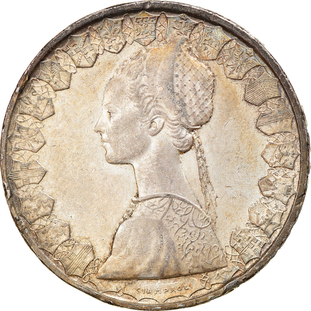Coin, Italy, 500 Lire, 1958, Rome, AU(50-53), Silver, KM:98