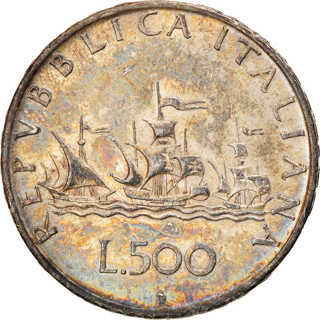 Coin, Italy, 500 Lire, 1958, Rome, AU(50-53), Silver, KM:98