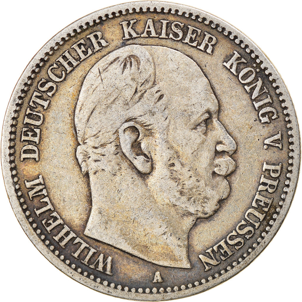 Moneta, Stati tedeschi, PRUSSIA, Wilhelm I, 2 Mark, 1876, Berlin, MB+, Argento