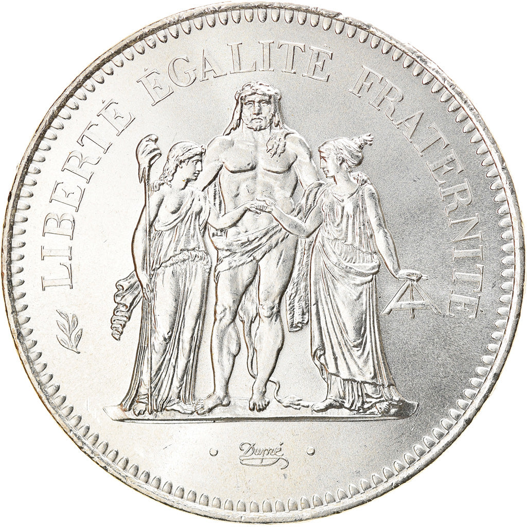 Coin, France, Hercule, 50 Francs, 1974, Paris, MS(65-70), Silver, KM:941.1