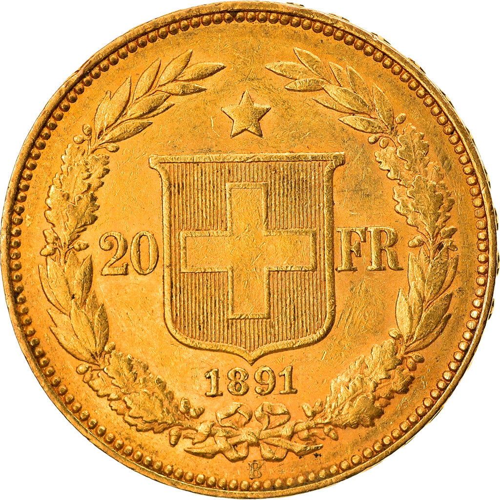 Moneda, Suiza, 20 Francs, 1891, Bern, EBC, Oro, KM:31.3