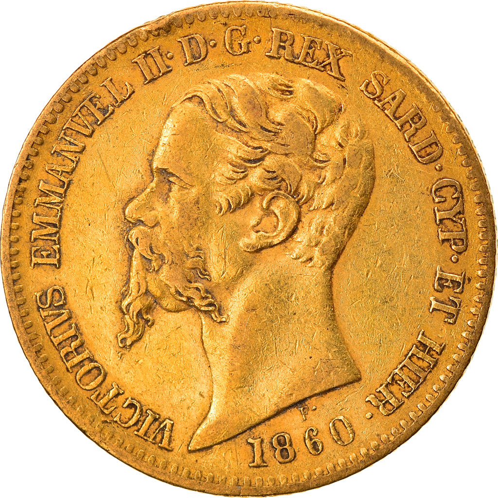 Münze, Italien Staaten, SARDINIA, Vittorio Emanuele II, 20 Lire, 1860, Genoa