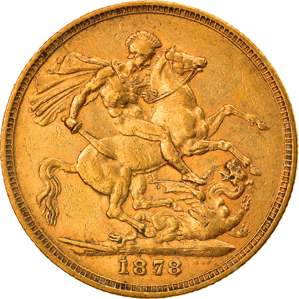 Coin, Australia, Victoria, Sovereign, 1878, Melbourne, EF(40-45), Gold, KM:7