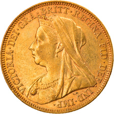 Moeda, Austrália, Victoria, Sovereign, 1895, Melbourne, AU(50-53), Dourado