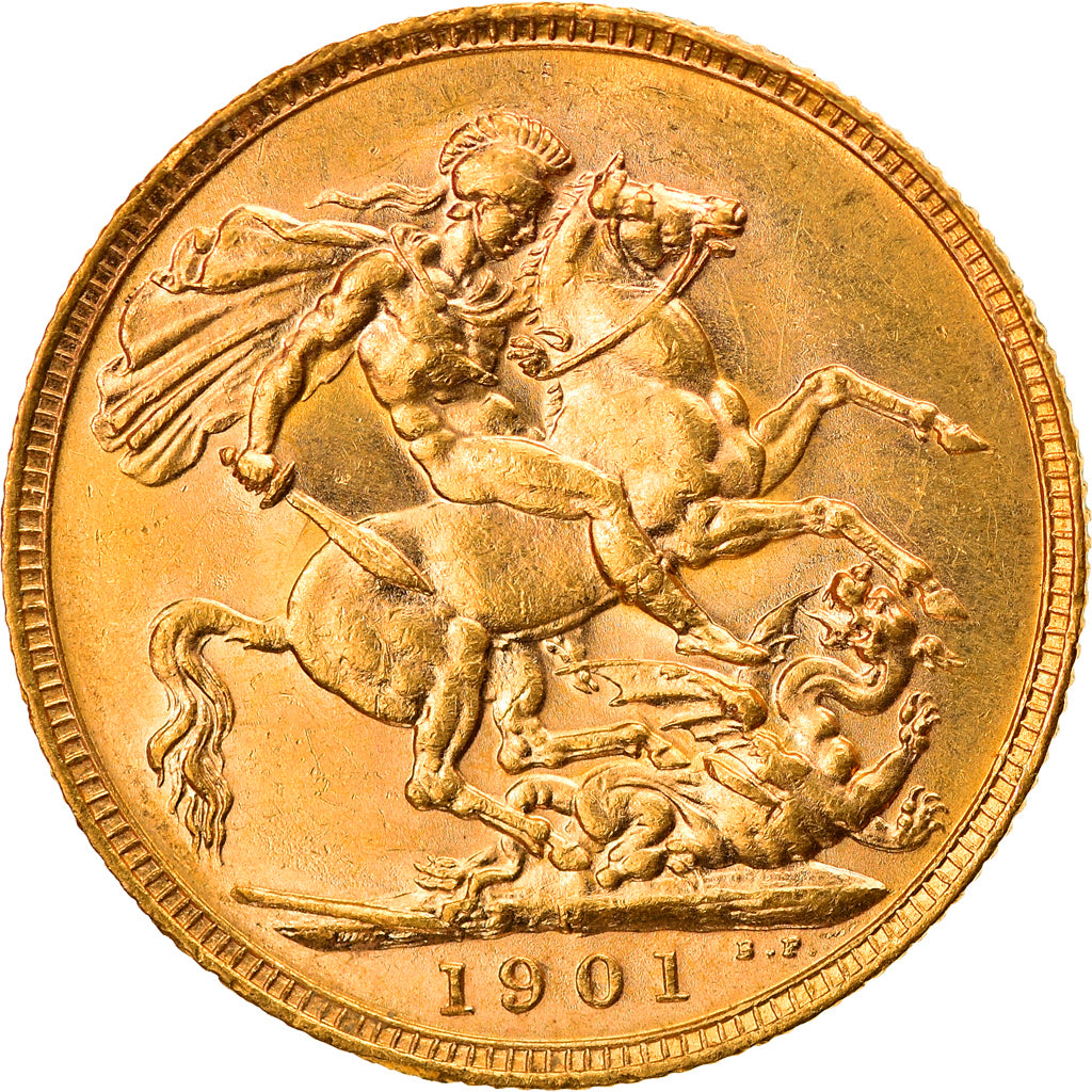 Monnaie, Australie, Victoria, Sovereign, 1901, Perth, SUP, Or, KM:13