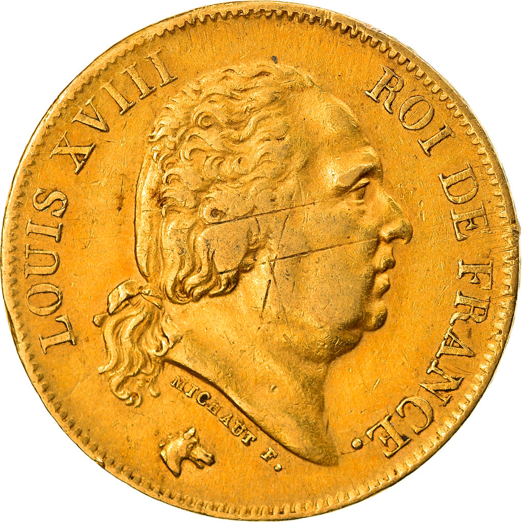 Münze, Frankreich, Louis XVIII, 40 Francs, 1818, Lille, SS, Gold, KM:713.6