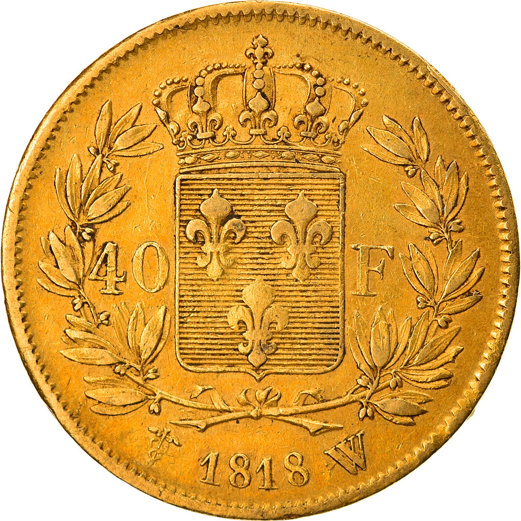 Münze, Frankreich, Louis XVIII, 40 Francs, 1818, Lille, SS, Gold, KM:713.6