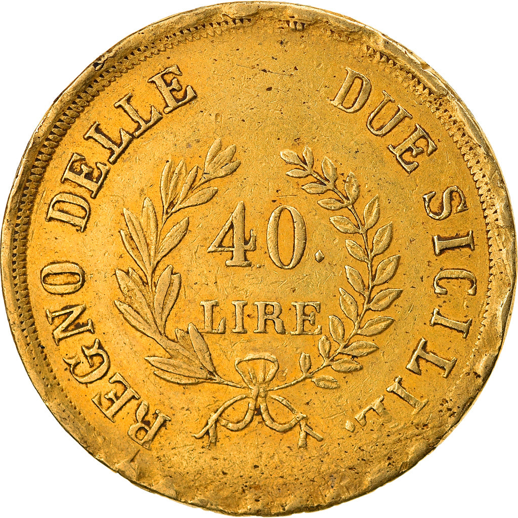 Münze, Italien Staaten, NAPLES, Joachim Murat, 40 Lire, 1813, Rare, SS, Gold