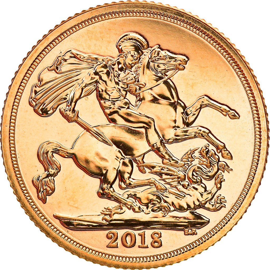 Monnaie, Grande-Bretagne, Elizabeth II, Sovereign, 2018, FDC, Or