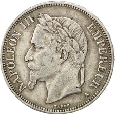 FRANCE, Napoléon III, 5 Francs, 1869, Paris, KM #799.1, VF(30-35), Silver, G...