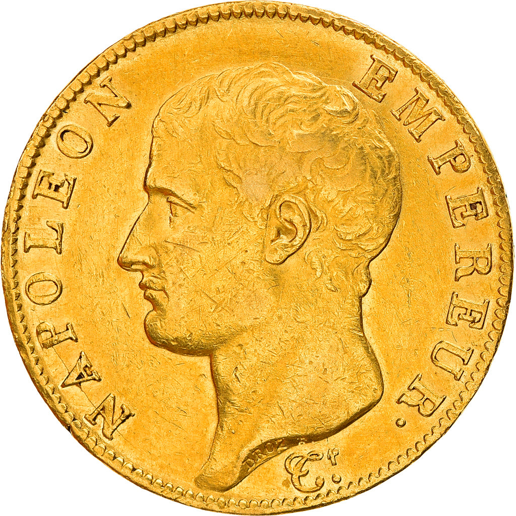 Moneta, Francja, Napoleon I, 40 Francs, AN 13, Paris, AU(50-53), Złoto