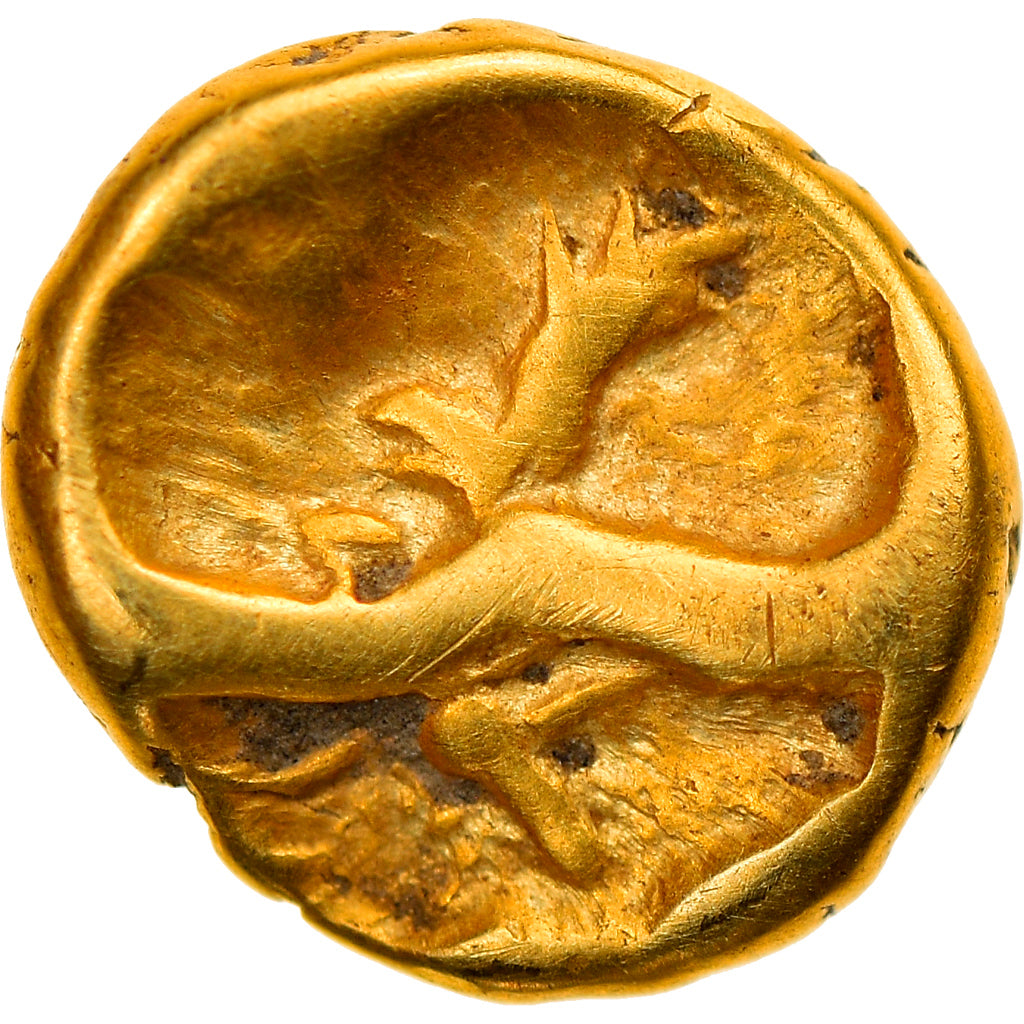 Coin, Morini, 1/4 Stater, Ist century BC, VF(20-25), Gold, Delestrée:249