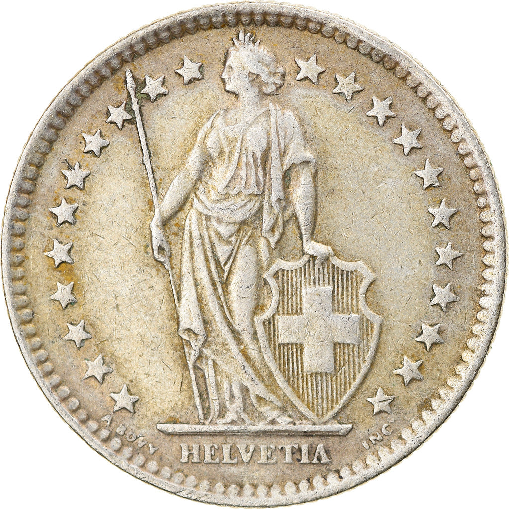 Coin, Switzerland, 2 Francs, 1963, Bern, EF(40-45), Silver, KM:21