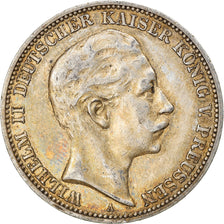 Coin, German States, PRUSSIA, Wilhelm II, 3 Mark, 1910, Berlin, EF(40-45)