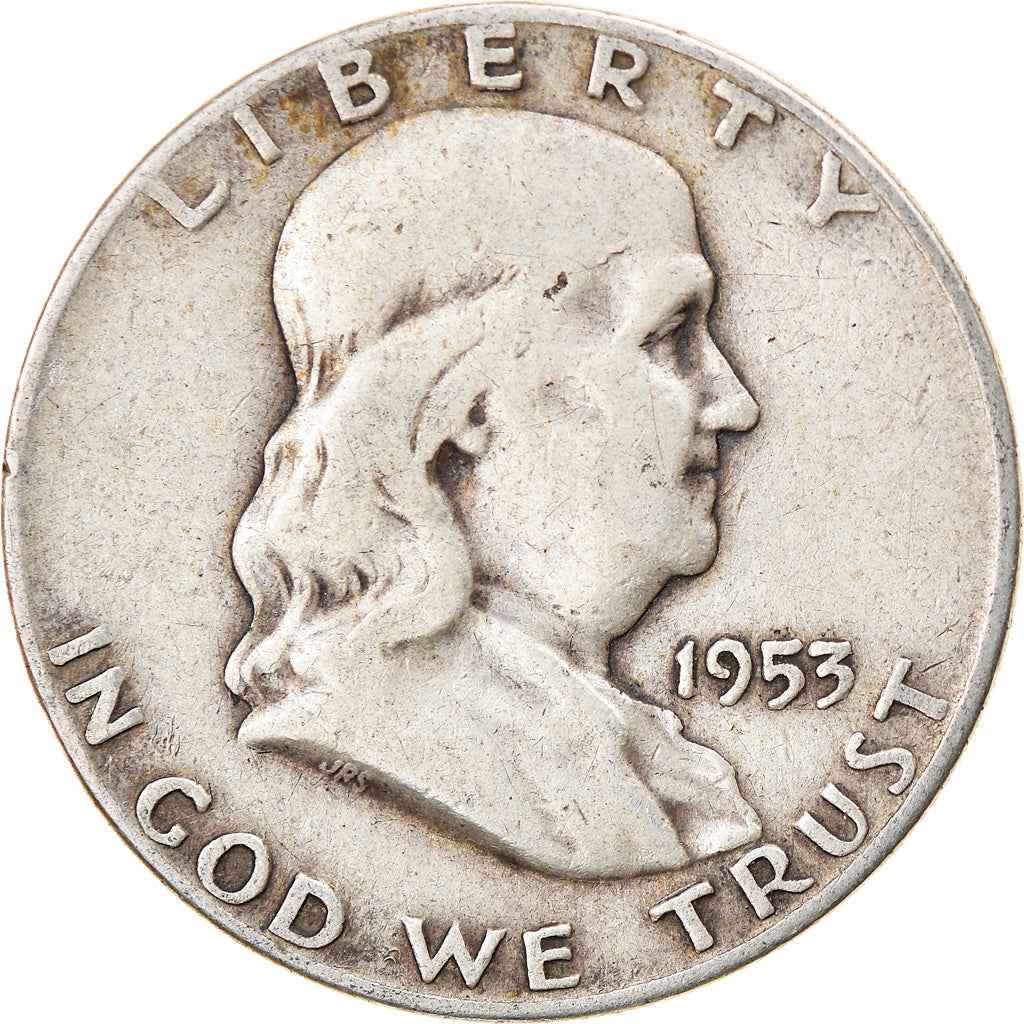 Coin, United States, Franklin Half Dollar, Half Dollar, 1953, Denver, VF(30-35)