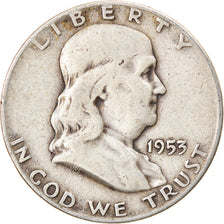 Coin, United States, Franklin Half Dollar, Half Dollar, 1953, Denver, VF(30-35)