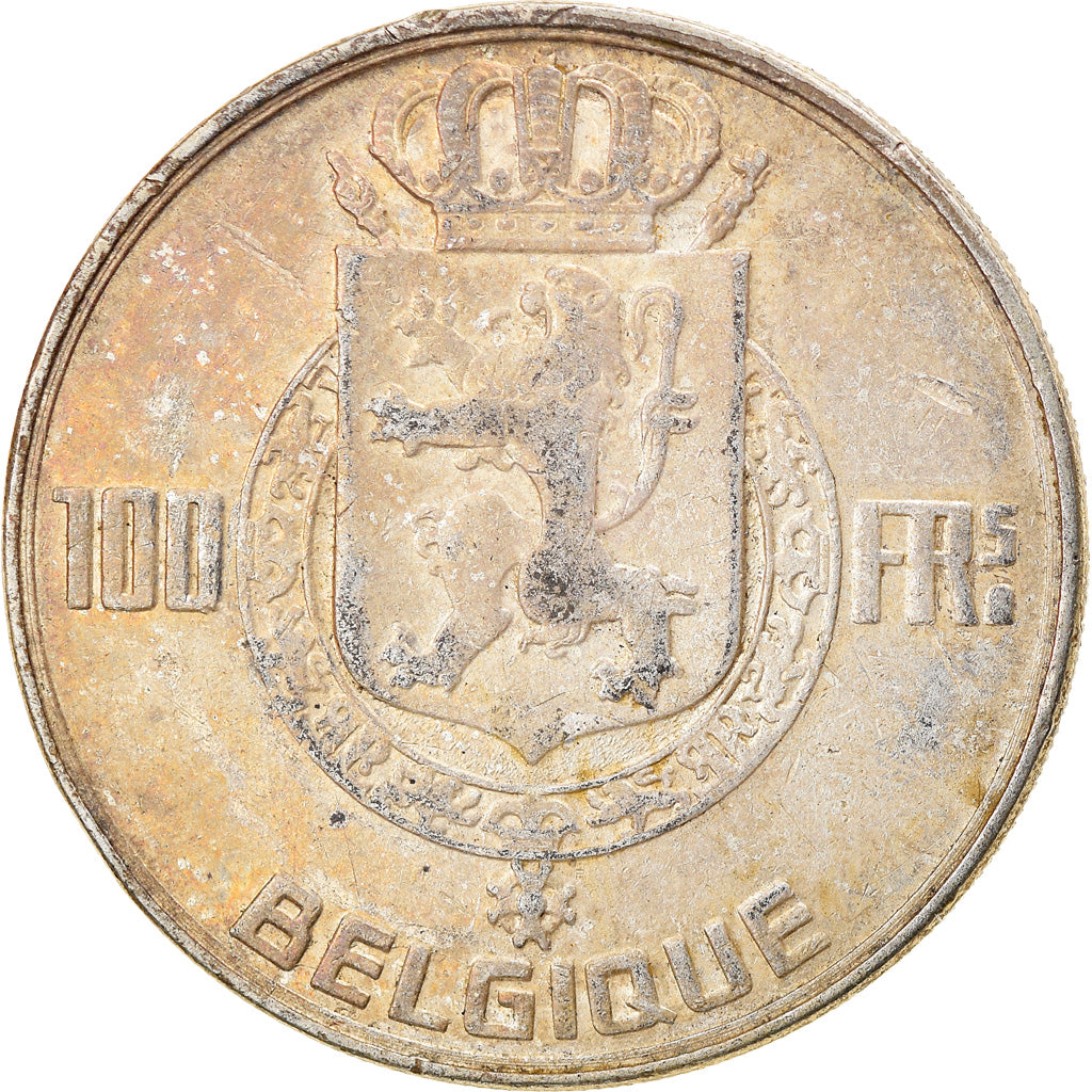 Moneta, Belgio, 100 Francs, 100 Frank, 1948, BB, Argento, KM:138.1