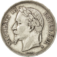 FRANCE, Napoléon III, 5 Francs, 1869, Paris, KM #799.1, VF(30-35), Silver, G...