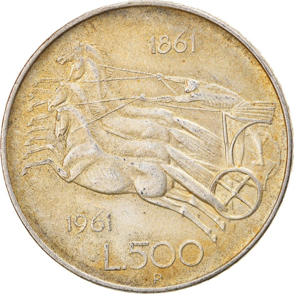 Coin, Italy, 500 Lire, 1861, Rome, AU(50-53), Silver, KM:99