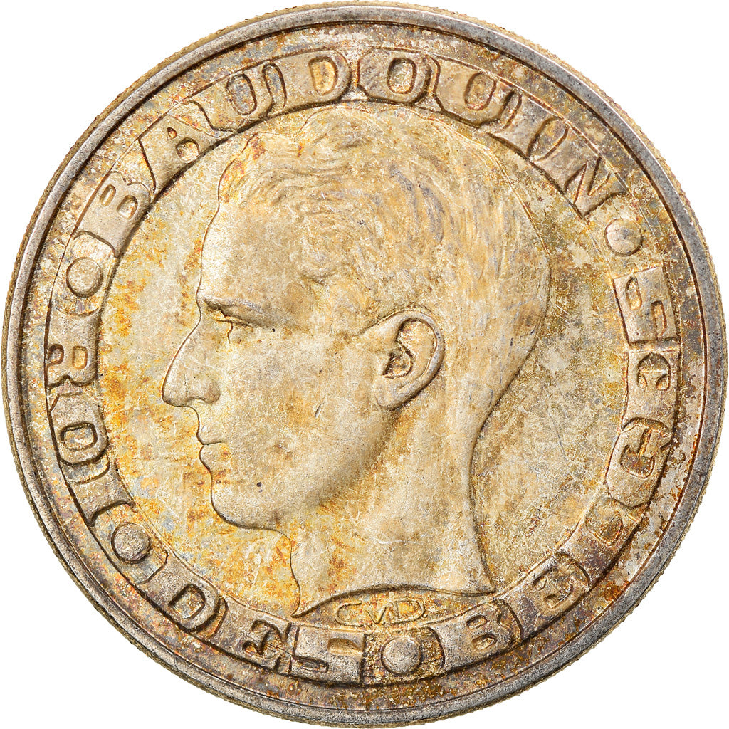 Coin, Belgium, 50 Francs, 50 Frank, 1958, AU(55-58), Silver, KM:150.1