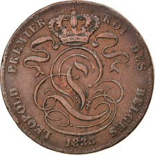 Coin, Belgium, Leopold I, 5 Centimes, 1833, EF(40-45), Copper, KM:5.1