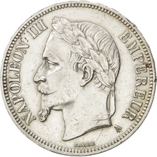 FRANCE, Napoléon III, 5 Francs, 1870, Paris, KM #799.1, EF(40-45), Silver, G...