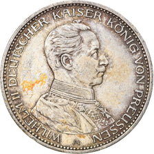 Moeda, Estados Alemães, PRUSSIA, Wilhelm II, 3 Mark, 1914, Berlin, AU(50-53)
